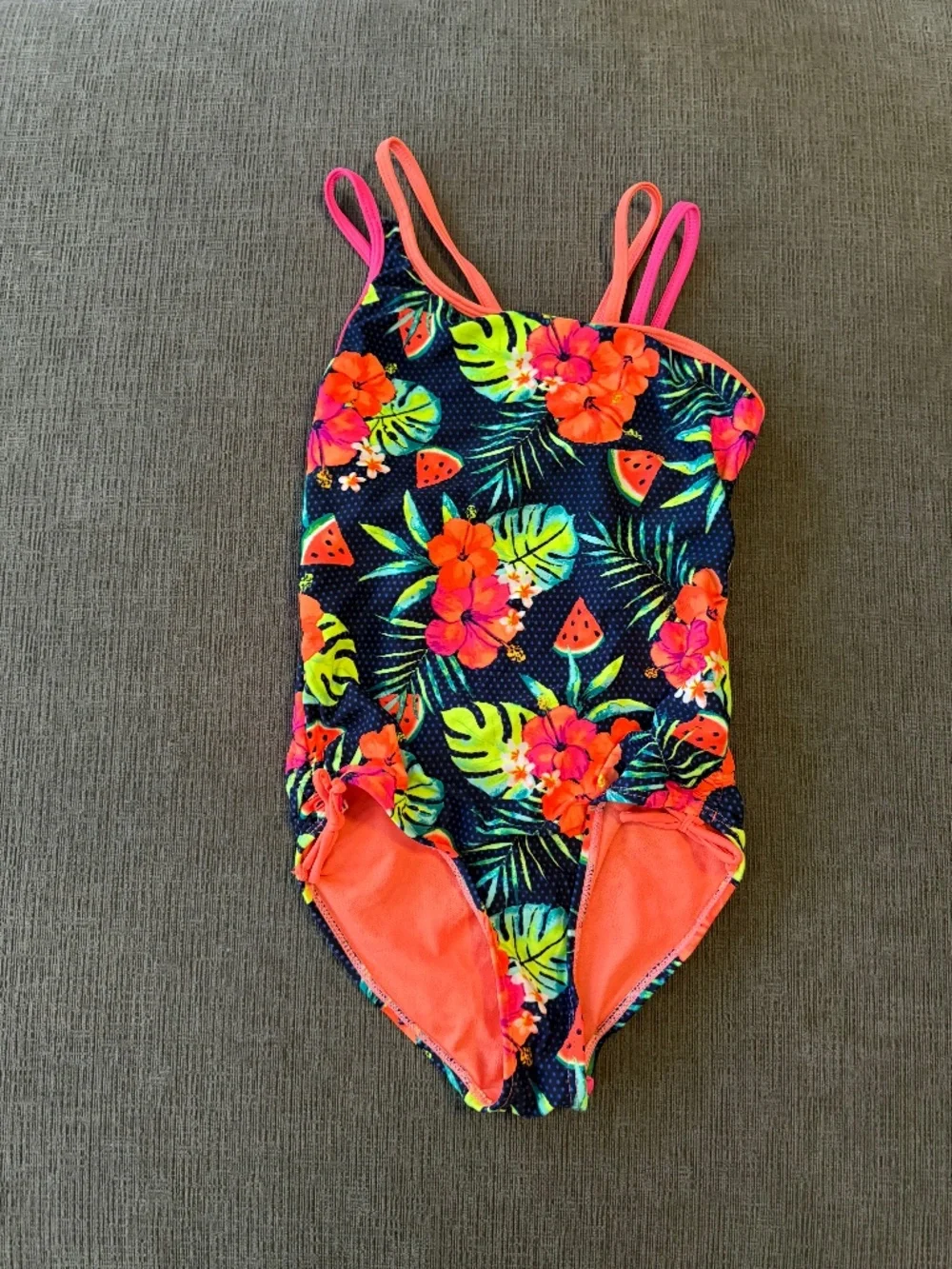 Wonder Nation one piece hibiscus swim suit